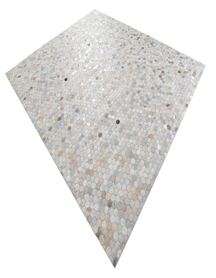 Detail image of  8' 1 x 9' 9 Cowhide Leather Rug