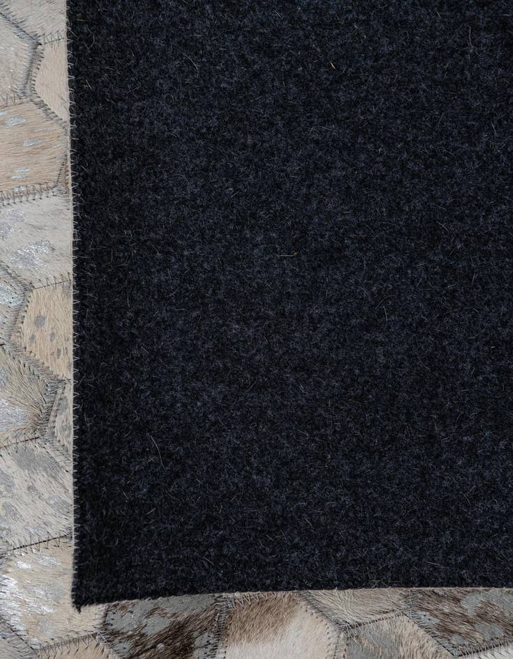 Detail image of  8' 1 x 9' 9 Cowhide Leather Rug