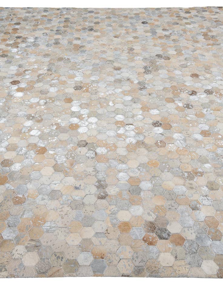 Detail image of  8' x 9' 10 Cowhide Leather Rug