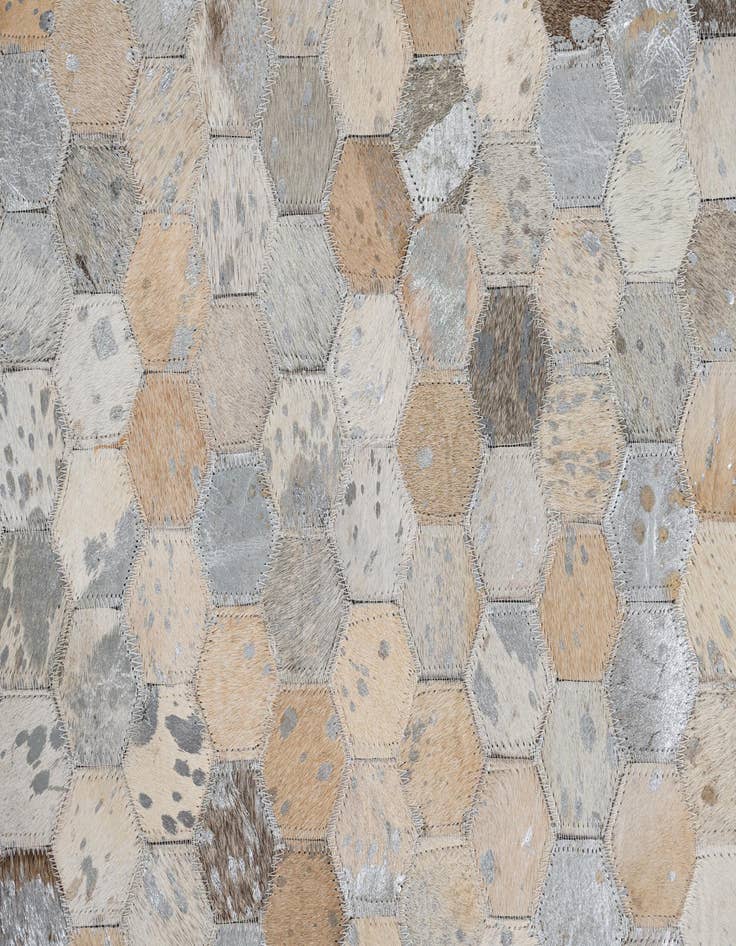 Detail image of  8' x 9' 10 Cowhide Leather Rug