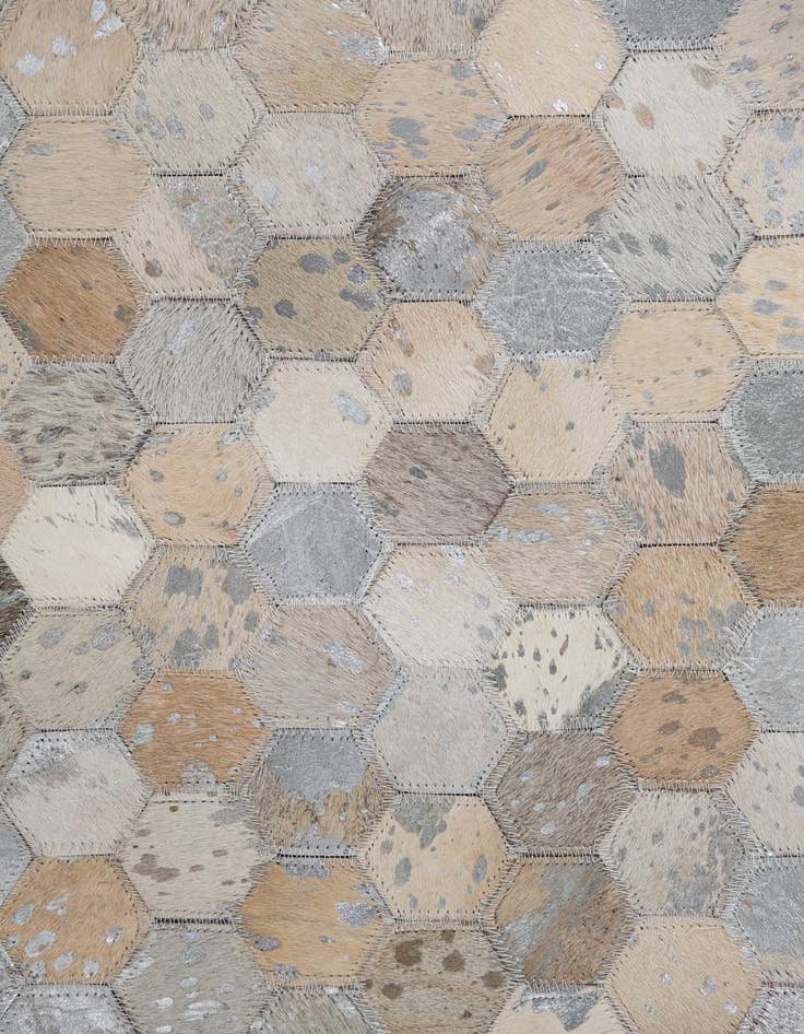 Detail image of  8' x 9' 10 Cowhide Leather Rug