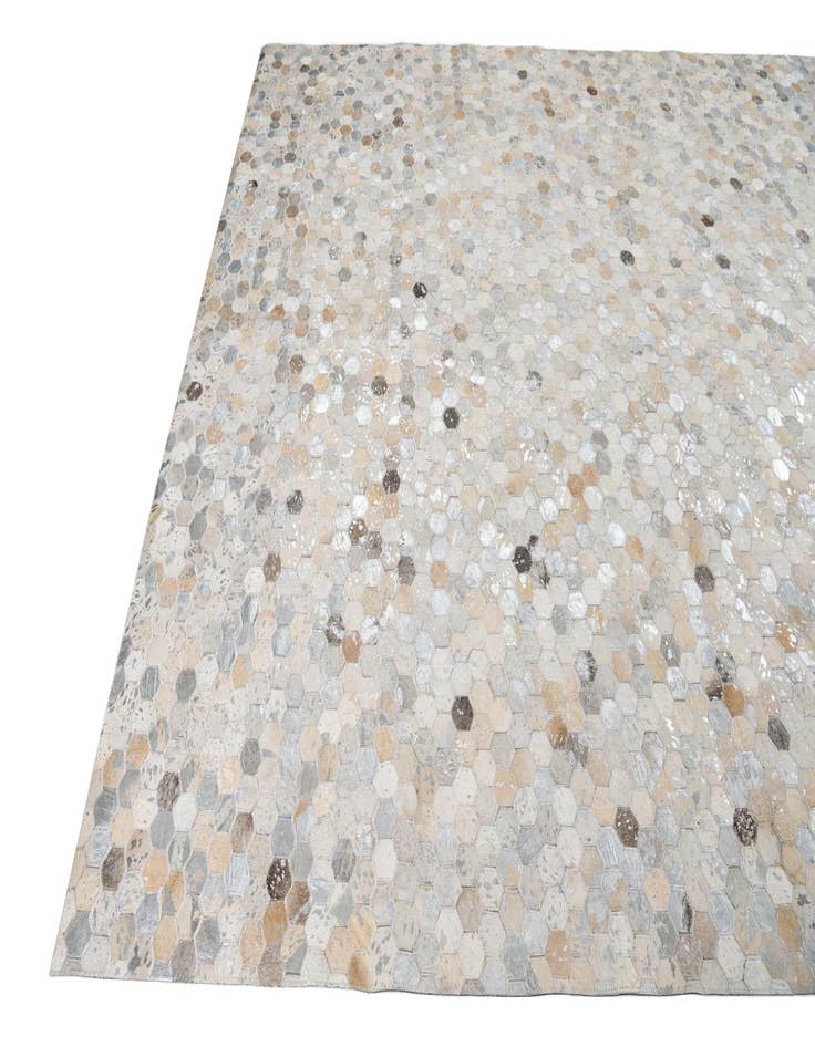 Detail image of  7' 10 x 9' 10 Cowhide Leather Rug