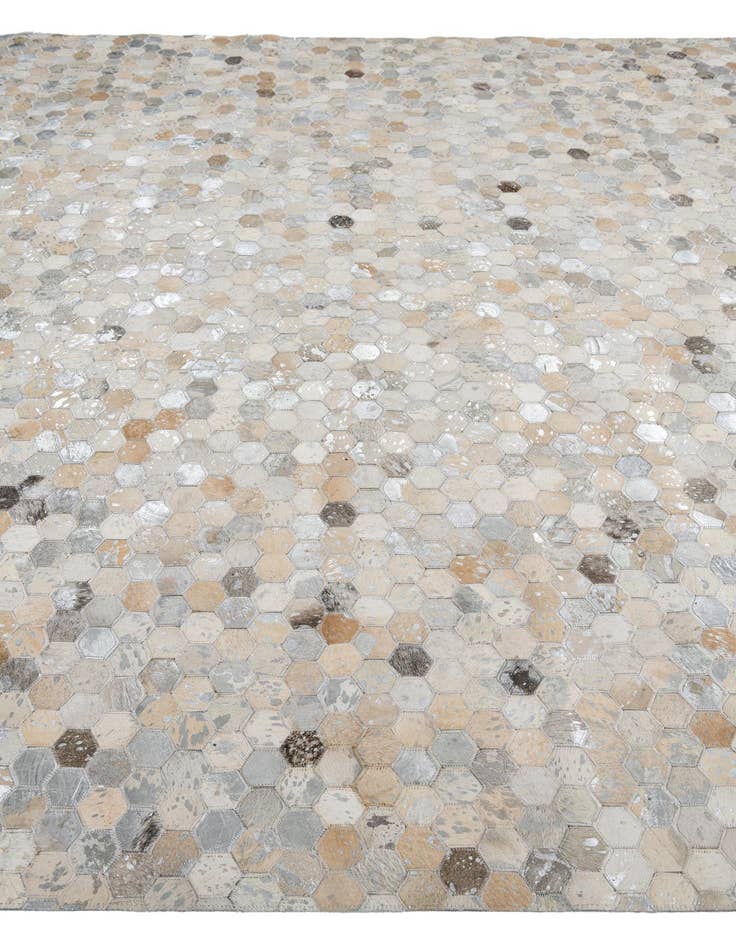 Detail image of  7' 10 x 9' 10 Cowhide Leather Rug