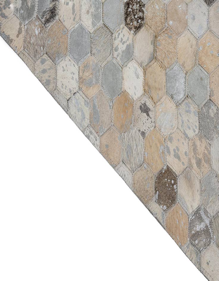 Detail image of  7' 10 x 9' 10 Cowhide Leather Rug