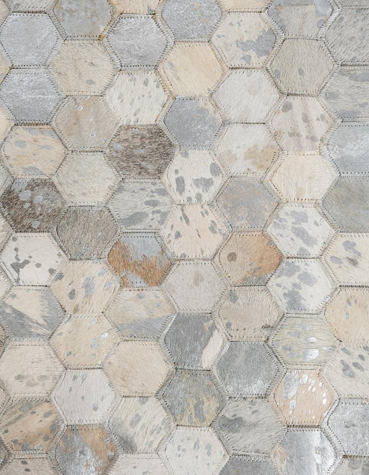 Detail image of  7' 10 x 9' 10 Cowhide Leather Rug