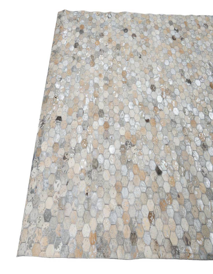 Detail image of  5' x 7' 10 Cowhide Leather Rug