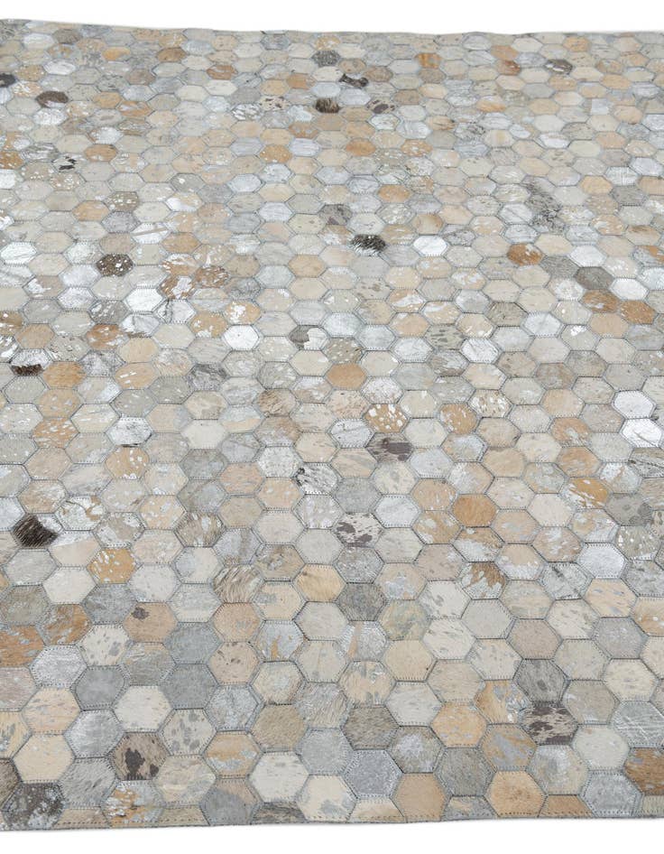 Detail image of  5' x 7' 10 Cowhide Leather Rug