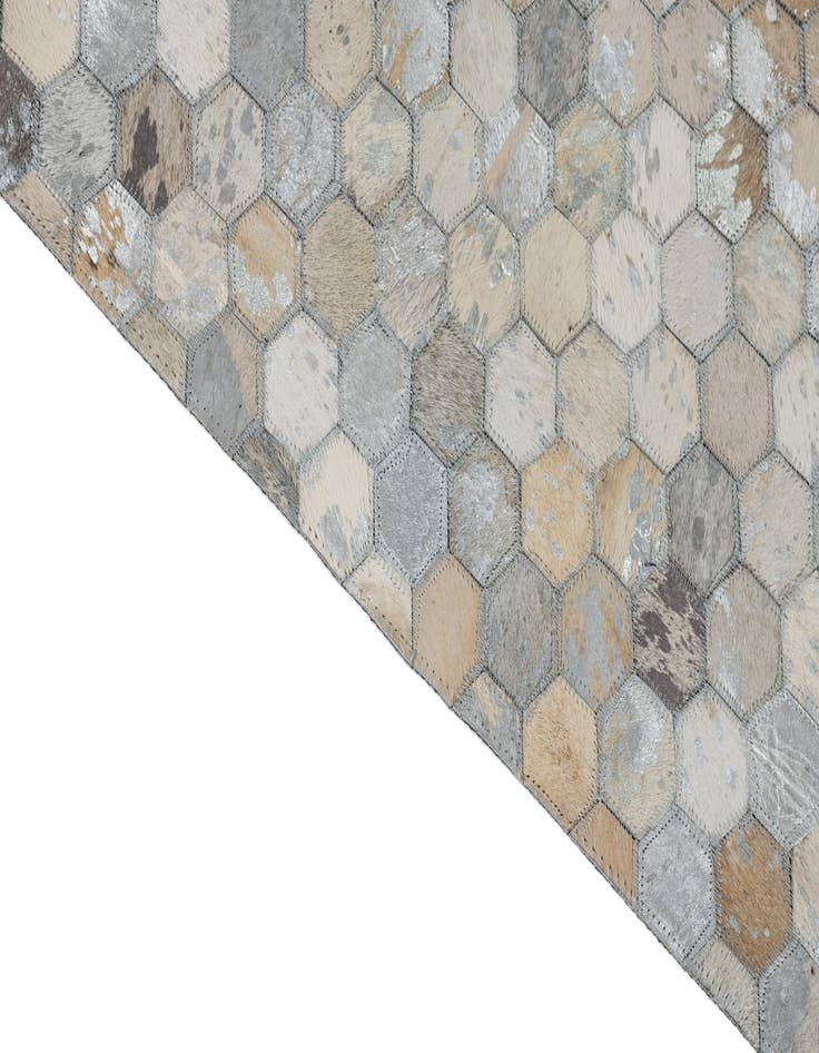 Detail image of  5' x 7' 10 Cowhide Leather Rug