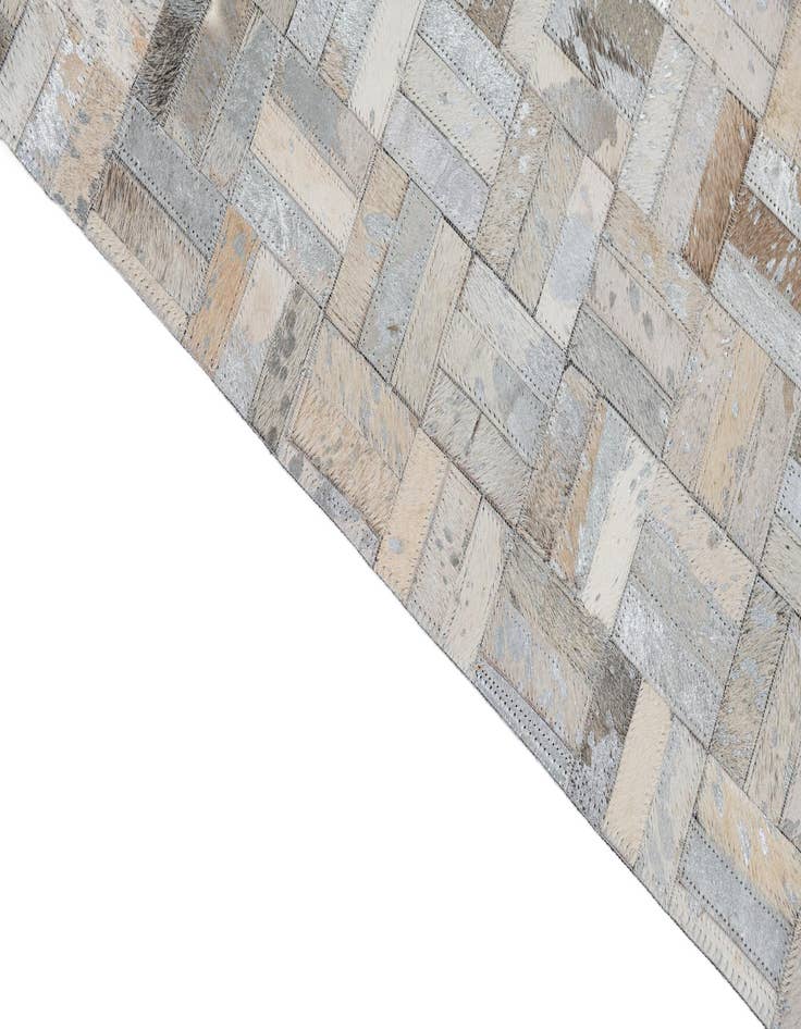 Detail image of  5' x 7' 10 Cowhide Leather Rug