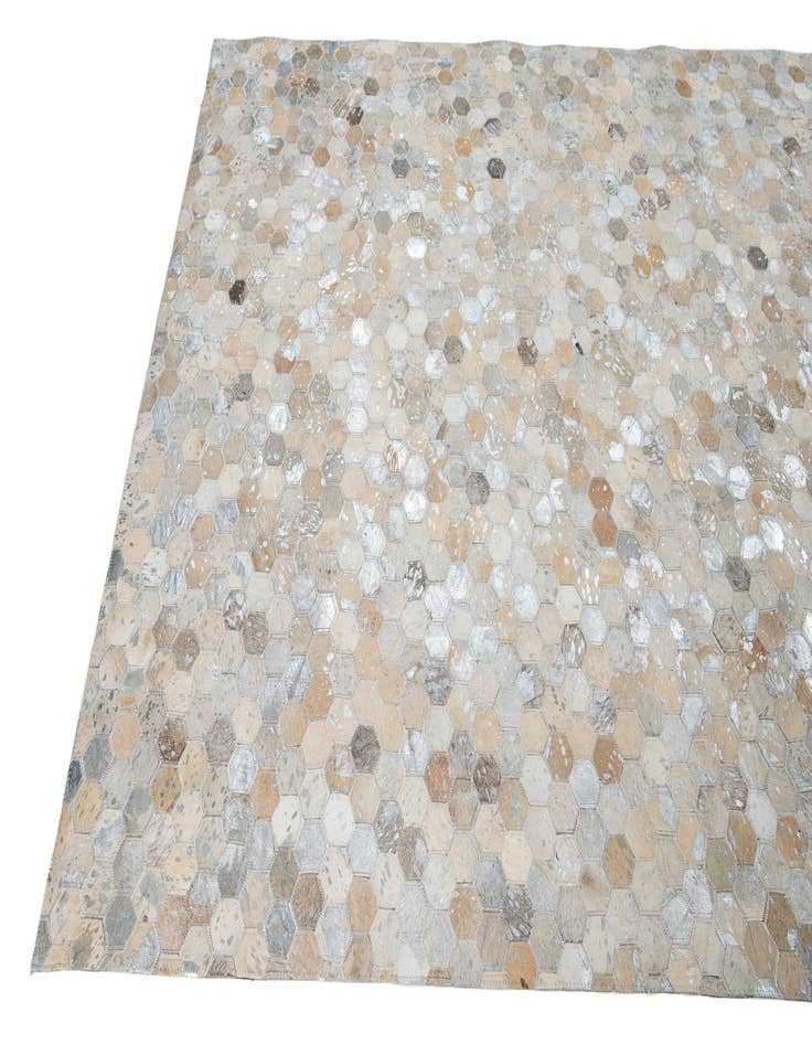 Detail image of  5' 1 x 7' 10 Cowhide Leather Rug