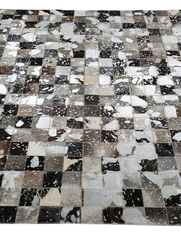 Detail image of  5' 1 x 8' 1 Cowhide Leather Rug