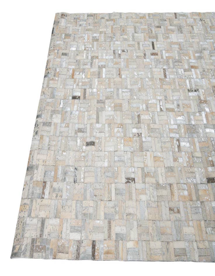 Detail image of  5' x 7' 10 Cowhide Leather Rug