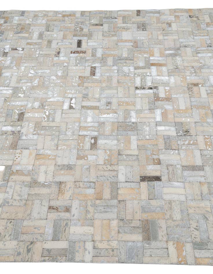 Detail image of  5' x 7' 10 Cowhide Leather Rug