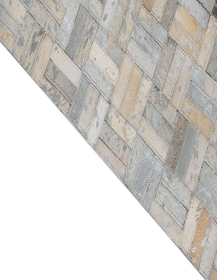 Detail image of  5' x 7' 10 Cowhide Leather Rug