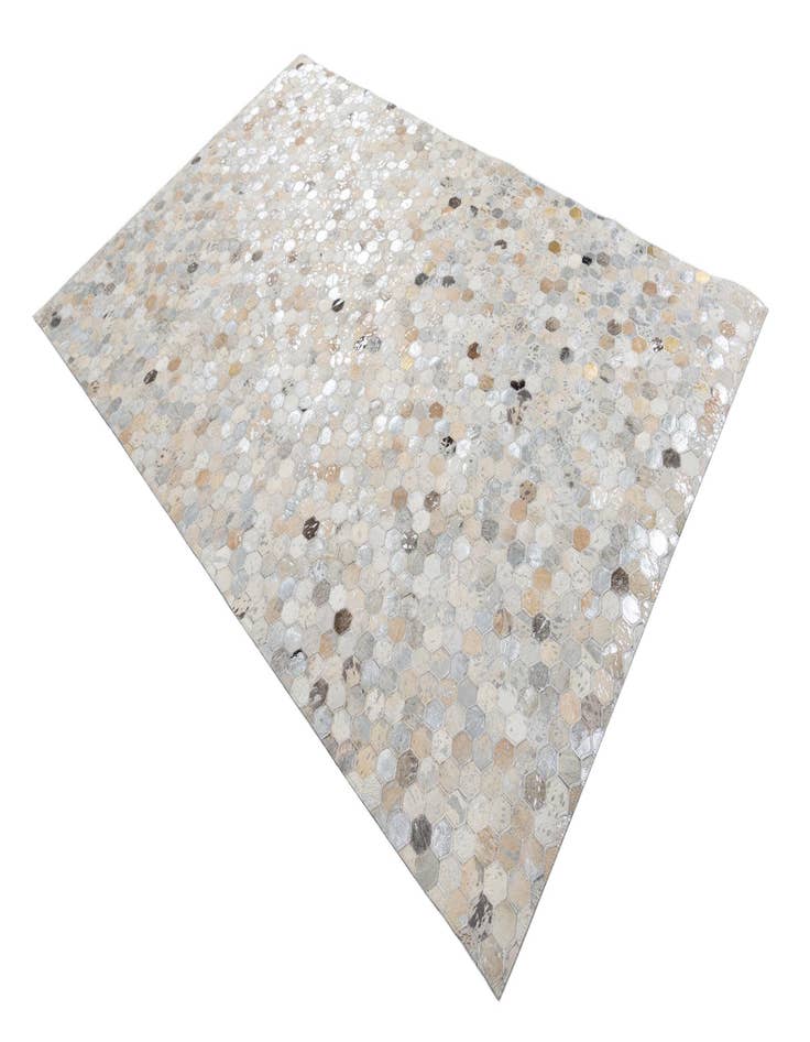 Detail image of  5' x 7' 10 Cowhide Leather Rug