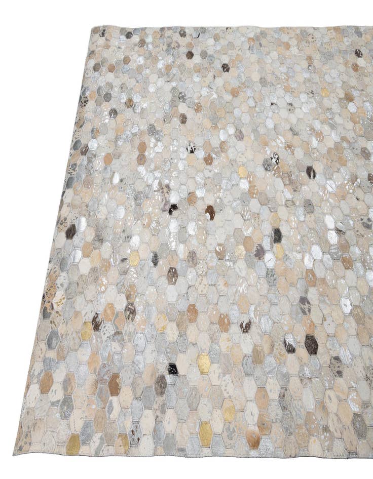 Detail image of  5' x 7' 10 Cowhide Leather Rug