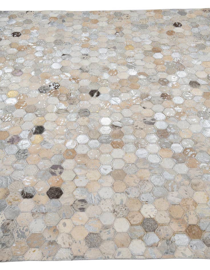 Detail image of  5' x 7' 10 Cowhide Leather Rug