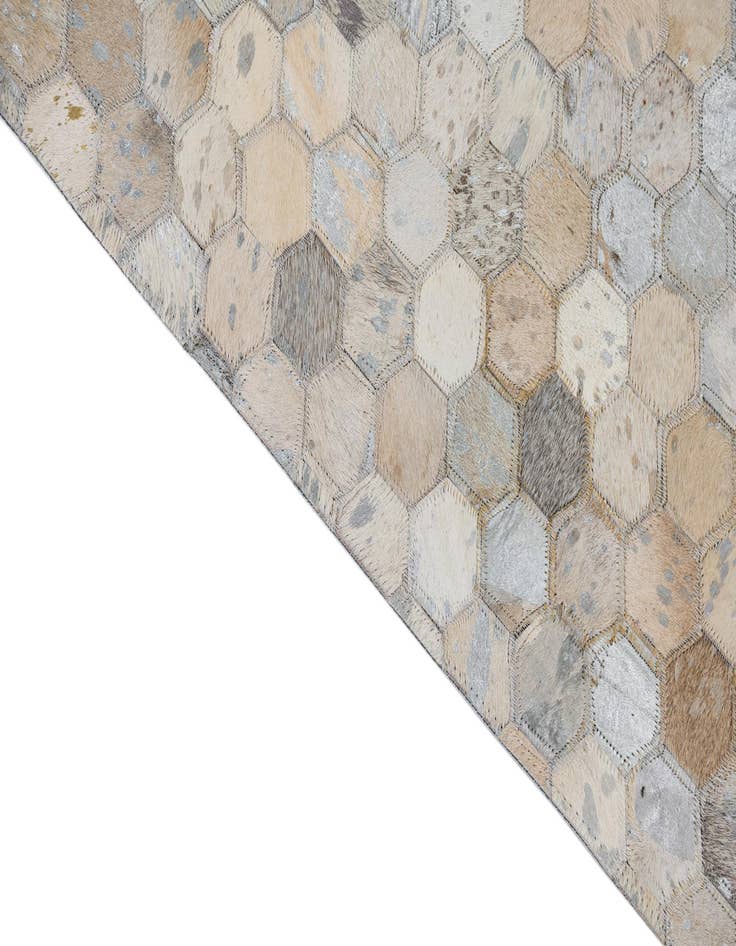 Detail image of  5' x 7' 10 Cowhide Leather Rug