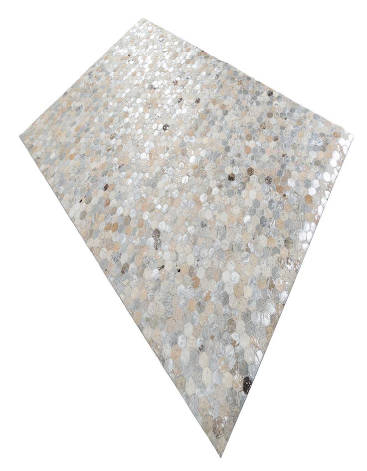 Detail image of  5' 2 x 7' 10 Cowhide Leather Rug