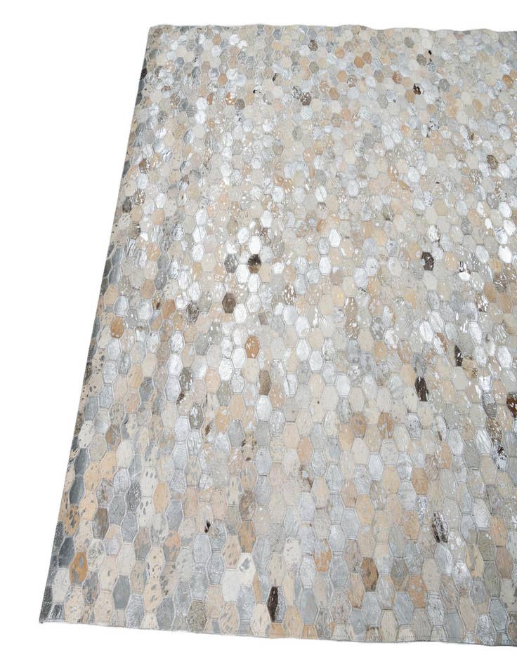 Detail image of  5' 2 x 7' 10 Cowhide Leather Rug