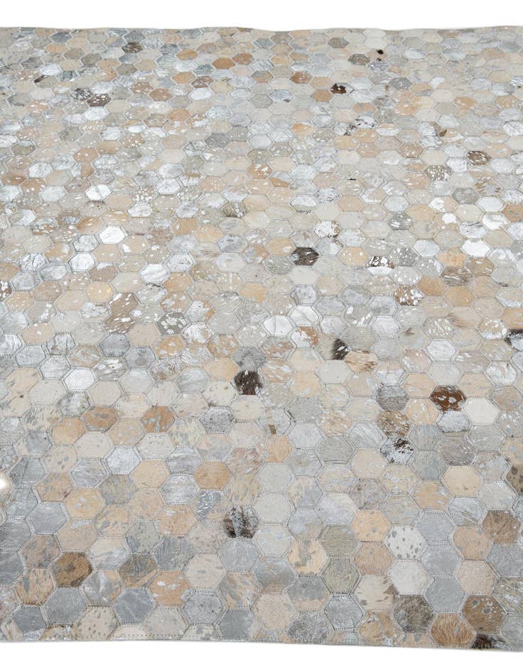 Detail image of  5' 2 x 7' 10 Cowhide Leather Rug