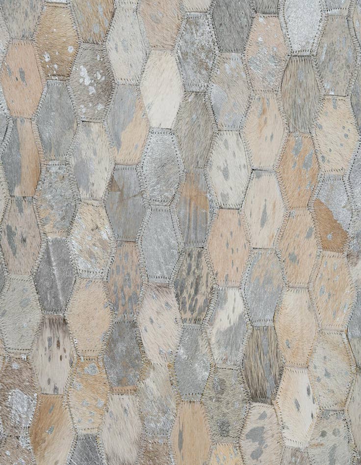 Detail image of  5' 2 x 7' 10 Cowhide Leather Rug