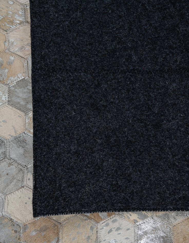 Detail image of  5' 2 x 7' 10 Cowhide Leather Rug