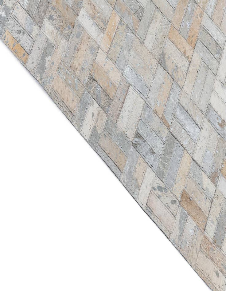 Detail image of  7' 10 x 9' 9 Cowhide Leather Rug