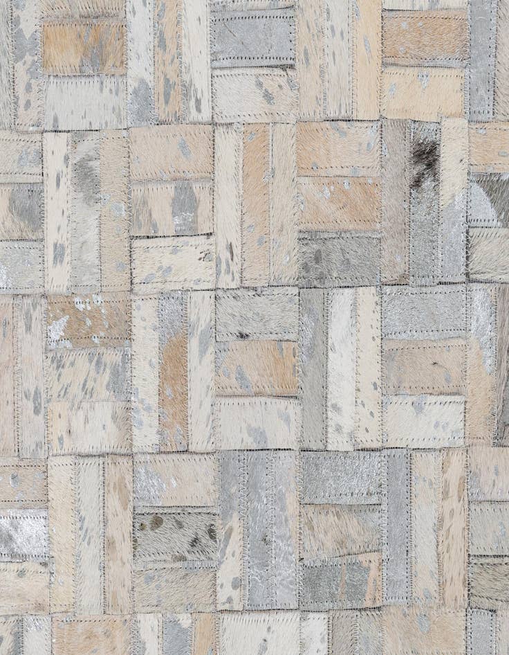 Detail image of  7' 10 x 9' 9 Cowhide Leather Rug