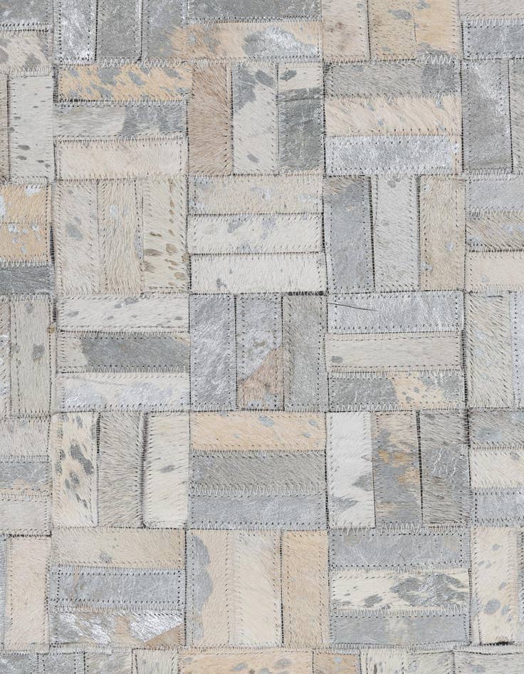 Detail image of  7' 10 x 9' 9 Cowhide Leather Rug