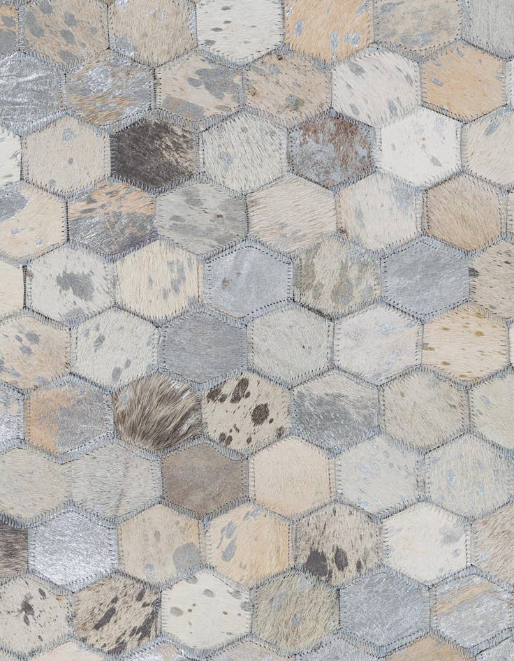 Detail image of  8' 2 x 10' Cowhide Leather Rug