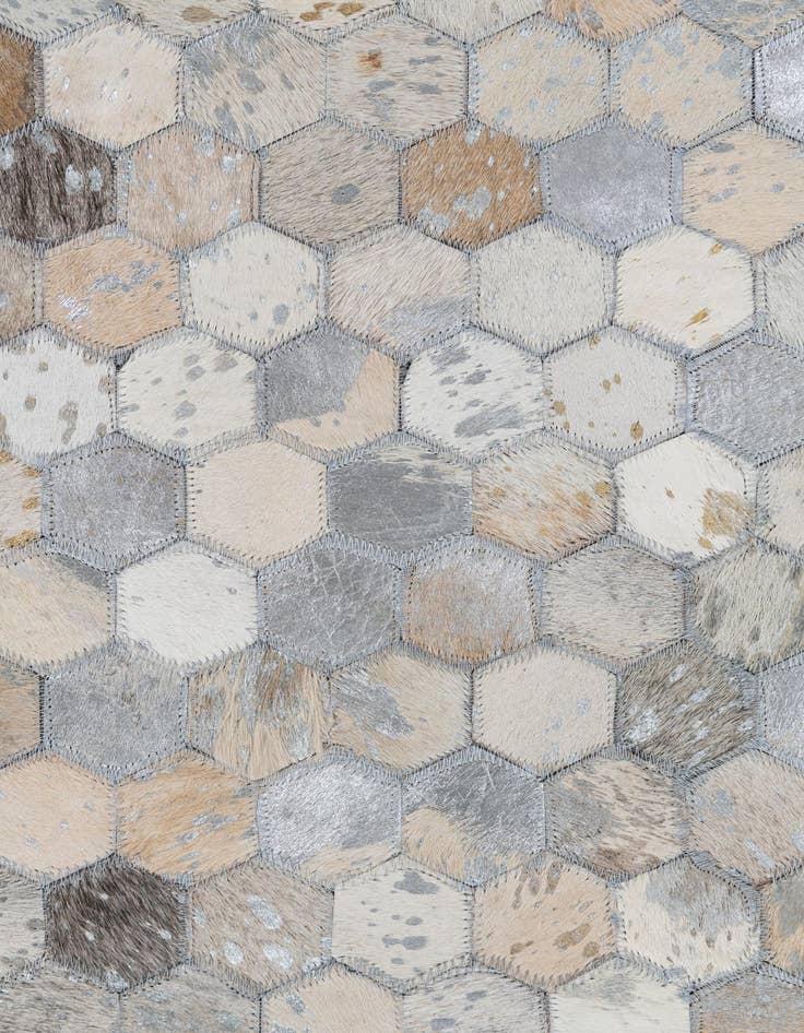 Detail image of  8' 2 x 10' Cowhide Leather Rug