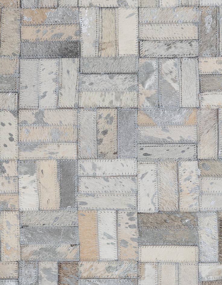 Detail image of  8' x 9' 10 Cowhide Leather Rug