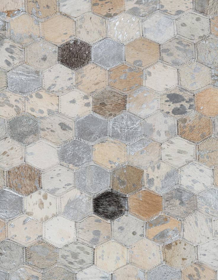 Detail image of  8' x 9' 9 Cowhide Leather Rug