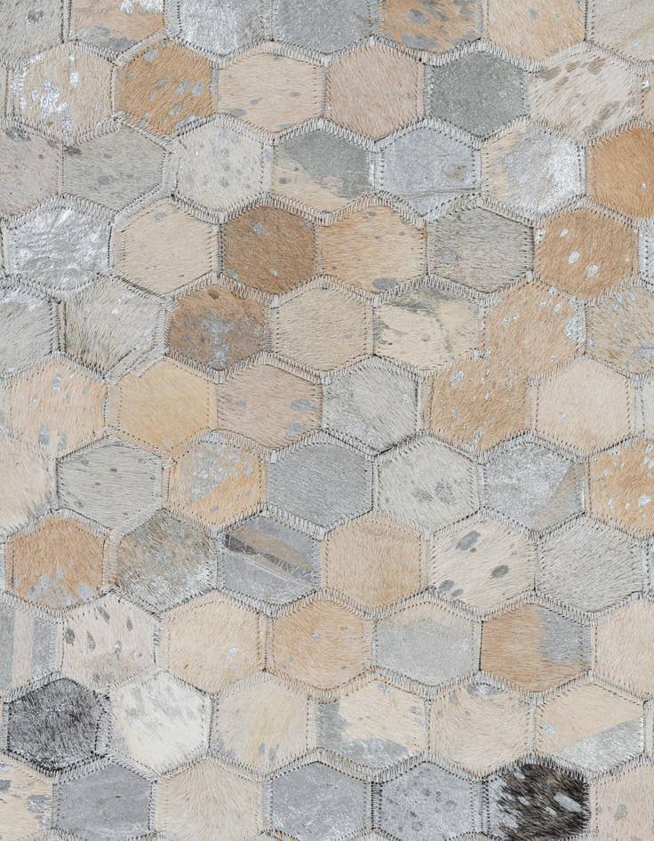 Detail image of  8' x 9' 9 Cowhide Leather Rug