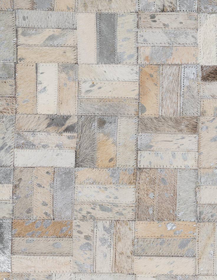 Detail image of  5' x 7' 10 Cowhide Leather Rug