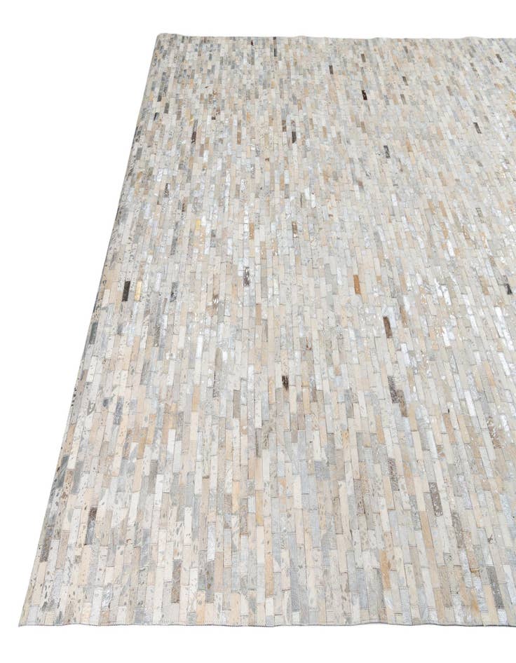 Detail image of  7' 9 x 9' 8 Cowhide Leather Rug