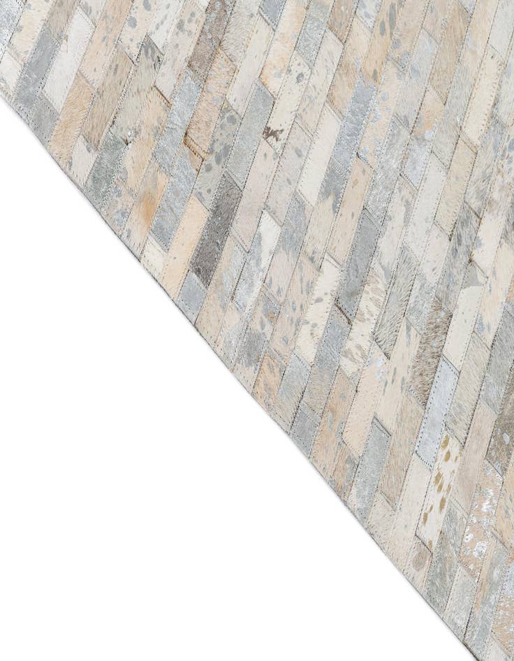 Detail image of  7' 9 x 9' 8 Cowhide Leather Rug