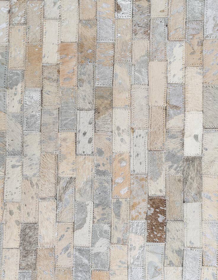 Detail image of  7' 9 x 9' 8 Cowhide Leather Rug