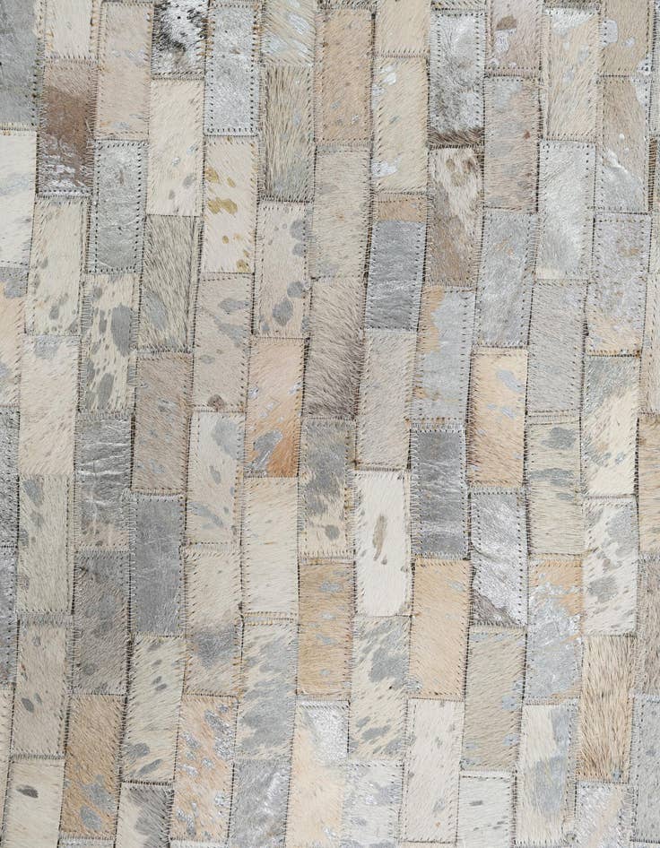 Detail image of  7' 9 x 9' 8 Cowhide Leather Rug