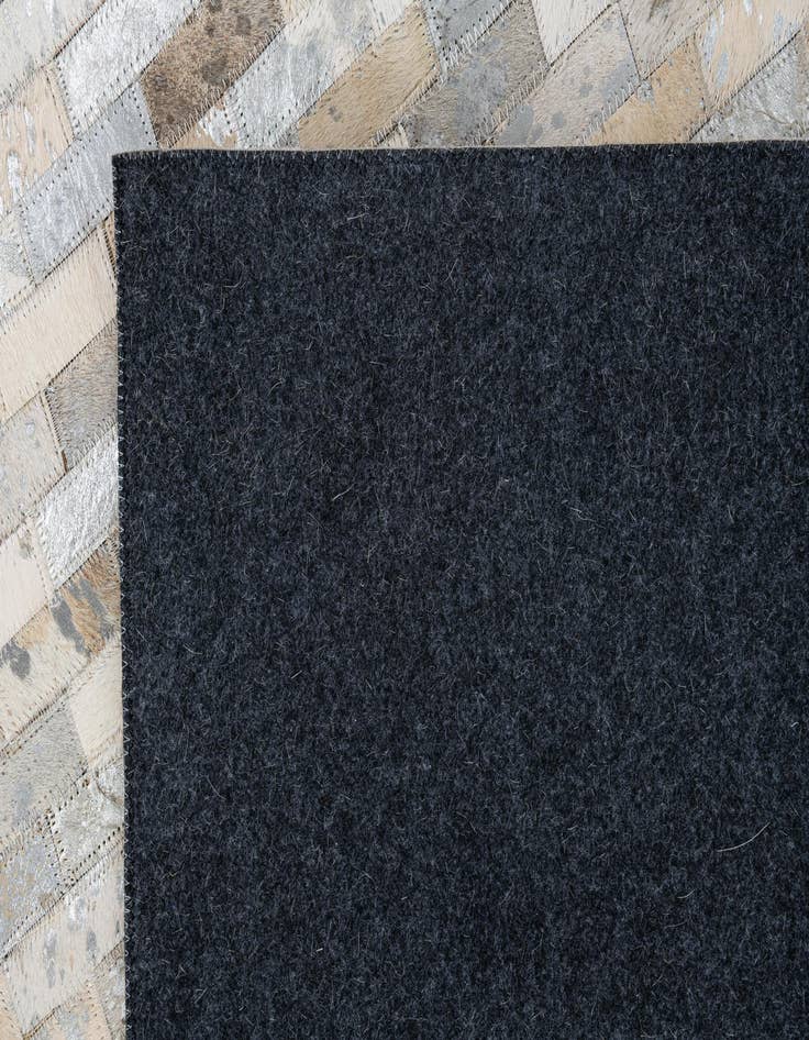 Detail image of  7' 9 x 9' 8 Cowhide Leather Rug