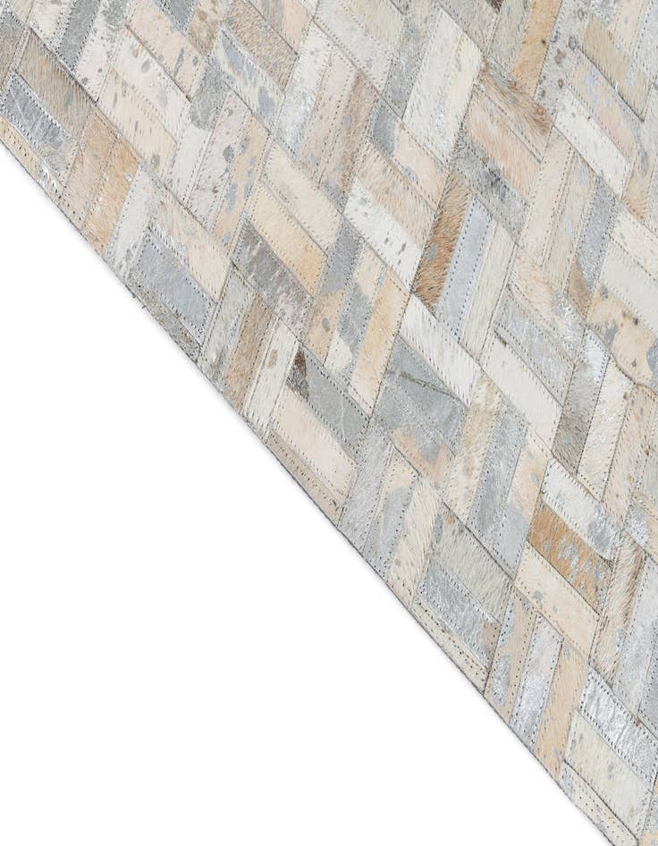 Detail image of  7' 10 x 9' 8 Cowhide Leather Rug