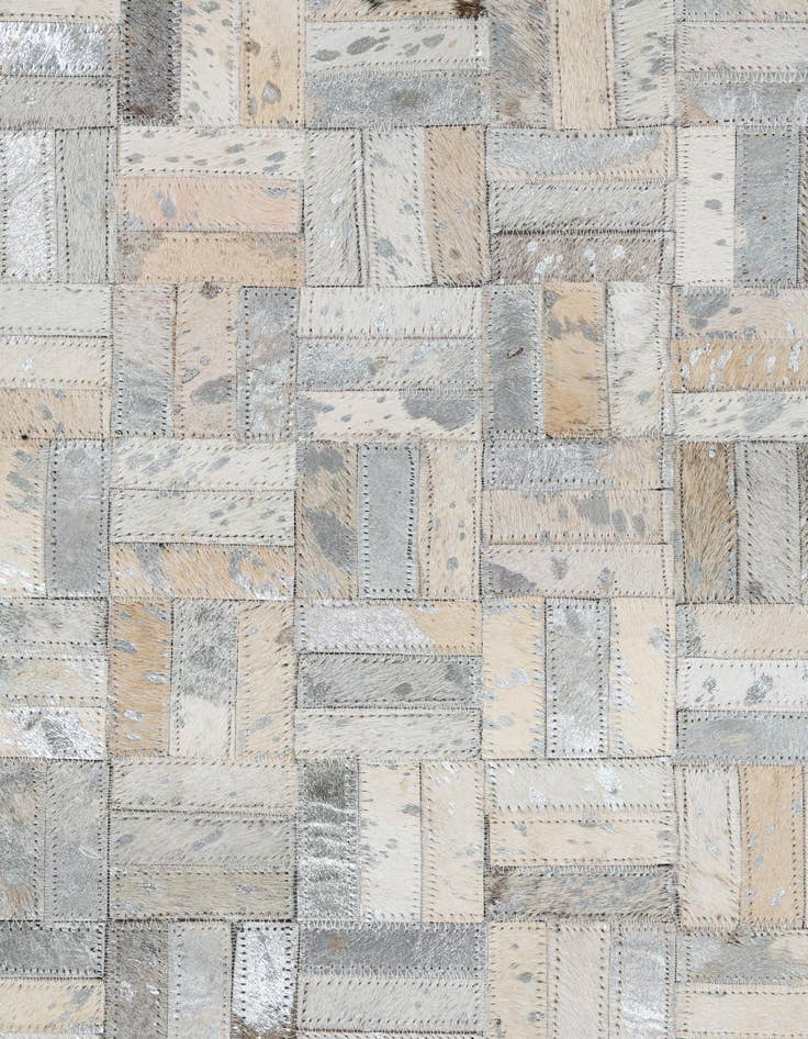 Detail image of  7' 10 x 9' 8 Cowhide Leather Rug