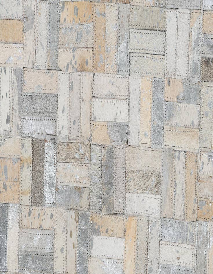 Detail image of  7' 10 x 9' 8 Cowhide Leather Rug