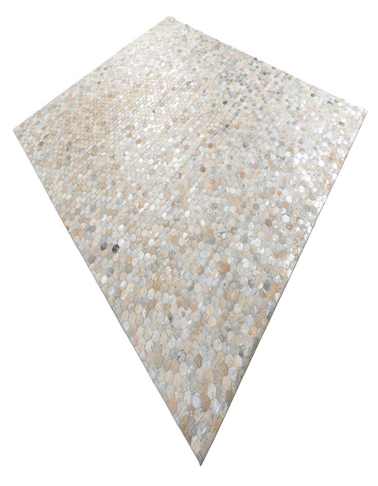 Detail image of  8' 1 x 9' 9 Cowhide Leather Rug