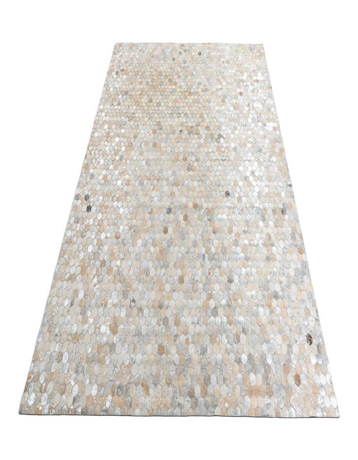 Detail image of  8' 1 x 9' 9 Cowhide Leather Rug