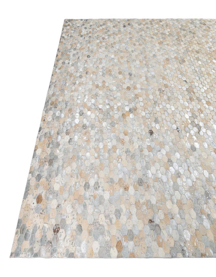 Detail image of  8' 1 x 9' 9 Cowhide Leather Rug