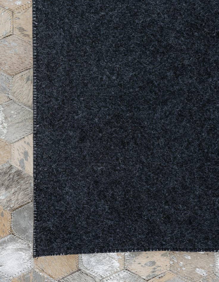 Detail image of  8' 1 x 9' 9 Cowhide Leather Rug