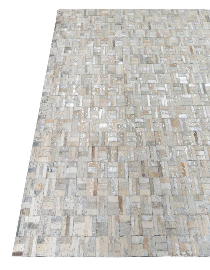 Detail image of  5' 1 x 8' Cowhide Leather Rug