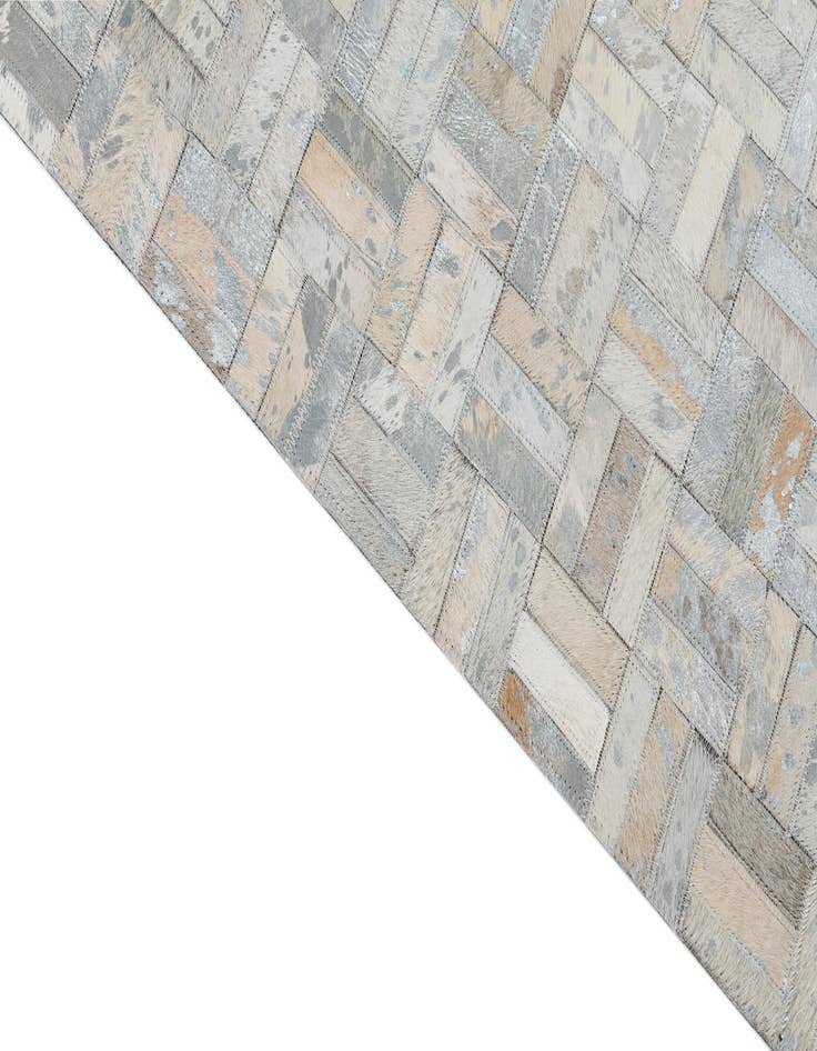 Detail image of  5' 1 x 8' Cowhide Leather Rug